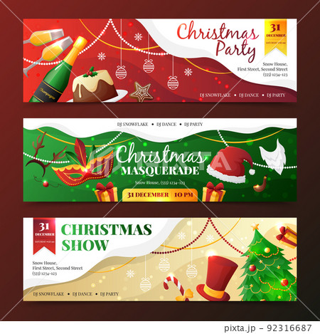 Christmas Party Invitation Banners 92316687