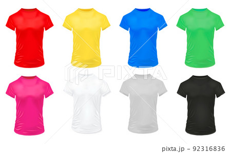 Colorful Sports Shirts Icon Set 92316836