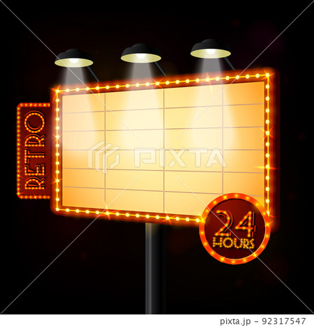 Blank illuminated billboard poster Blank illuminated billboard poster 92317547