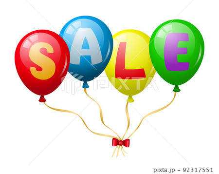 Colorful balloons sale promotion 92317551
