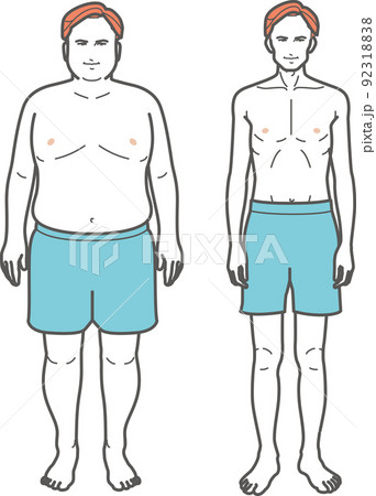 肥満型・痩せ型　男性　セット 92318838