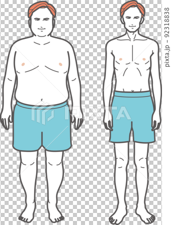 肥満型・痩せ型　男性　セット 92318838