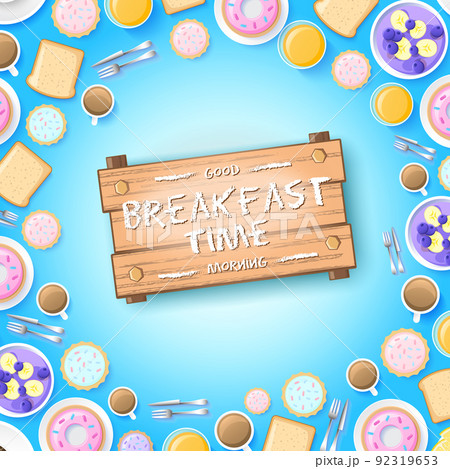Colorful Breakfast Template 92319653