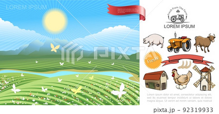 Colorful Farming Concept 92319933