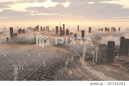 霧の東京(CG) 霧の東京(CG) 92320261