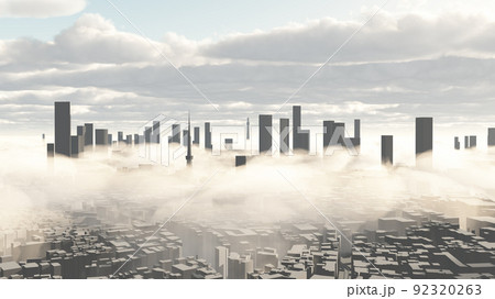 霧の東京(CG) 92320263