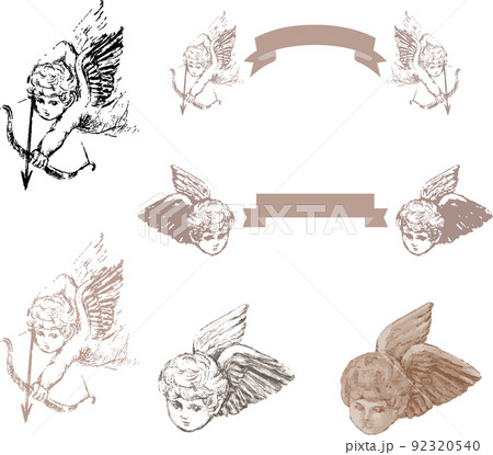 アナログイラスト　手描き　ペン画「天使」 こんぶ。 | 天使、、、、？ #イラスト#アナログイラスト#ペン画