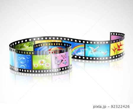Film Strip With Colorful Images Film Strip With Colorful Images 92322426