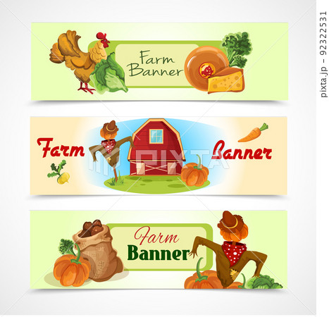 Farm banners set 92322531
