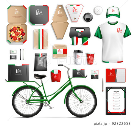 Fastfood Packaging Template Set 92322653