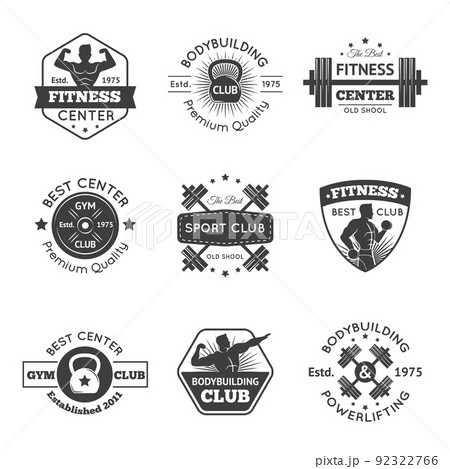 Fitness Gym Emblems Set Fitness Gym Emblems Set 92322766