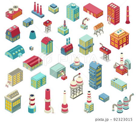 Factory Isometric Objects Set Factory Isometric Objects Set 92323015