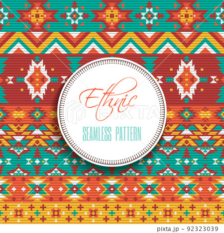 Ethnic Geometric Seamless Pattern 92323039