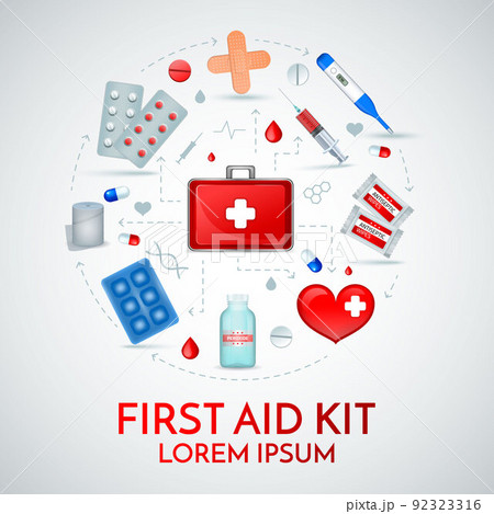 First Aid Realistic Composition First Aid Realistic Composition 92323316