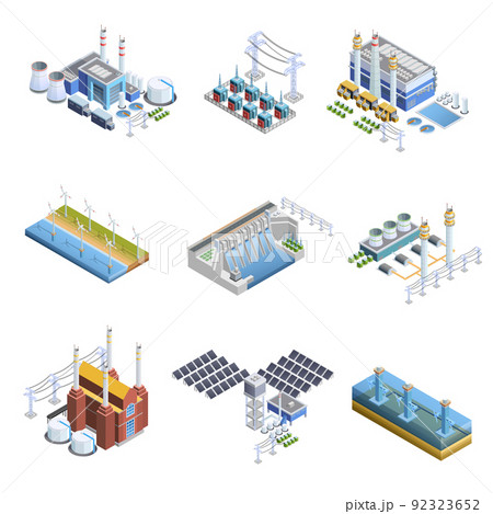 Electricity Generation Plants Images Set 92323652