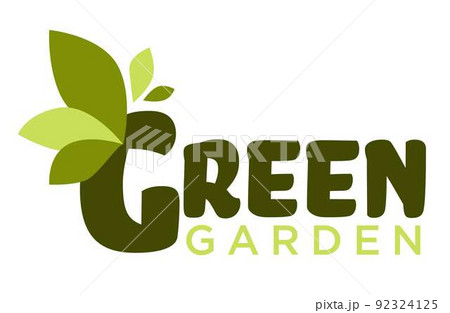 Green garden isolated icons home gardening tools and plants vector 92324125