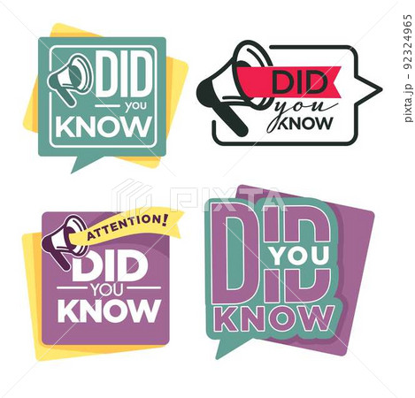 Question or interesting fact did you know isolated icon vector information 92324965