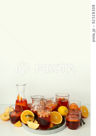 Concept of drink with Sangria, space for text Concept of drink with Sangria, space for text 92328308