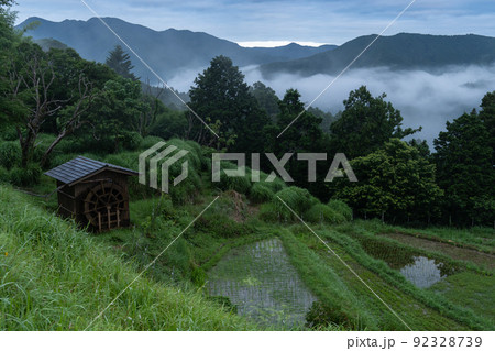 初夏の霧の郷たかはらからの風景 和歌山県田辺市中辺路町 初夏の霧の郷たかはらからの風景 和歌山県田辺市中辺路町 92328739