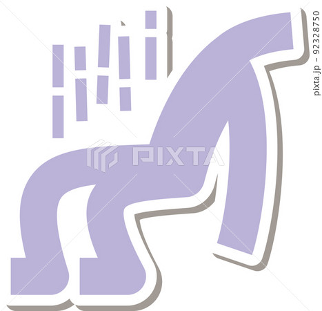 棒人間アイコンシリーズ。疲弊する棒人間。 92328750