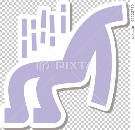 棒人間アイコンシリーズ。疲弊する棒人間。 92328750