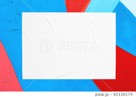 colorful urban wall texture with wrinkled glued poster template colorful urban wall texture with wrinkled glued poster template 92330174