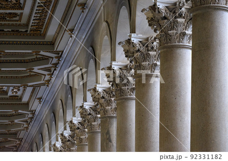 Marble columns in the basilica of Saint Paul Outside the Walls, Rome, Italy 92331182