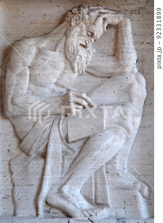Saint Jerome bass relief by Ivan Mestrovic, San Girolamo dei Croati church in Rome, Italy Saint Jerome bass relief by Ivan Mestrovic, San Girolamo dei Croati church in Rome, Italy 92331899