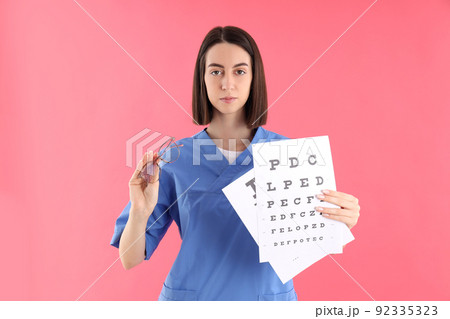 Concept of healthcare worker with young woman 92335323