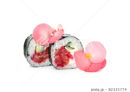 Maki isolated on white background, close up Maki isolated on white background, close up 92335774