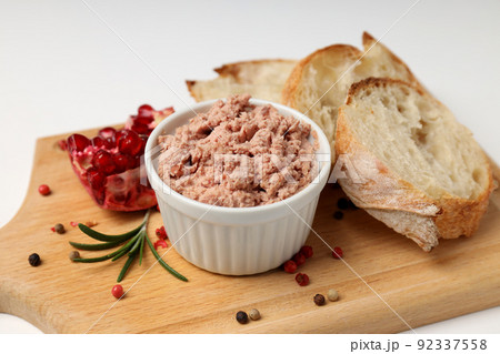 Concept of tasty food with pate, close up Concept of tasty food with pate, close up 92337558