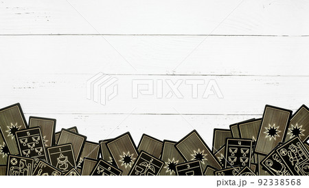 Concept of psychic advisor or ways of divination with cards. 92338568