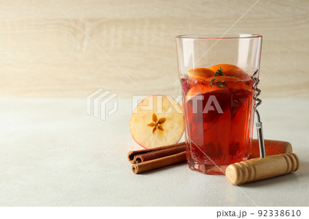 Concept of alcohol drink with Sangria, space for text Concept of alcohol drink with Sangria, space for text 92338610