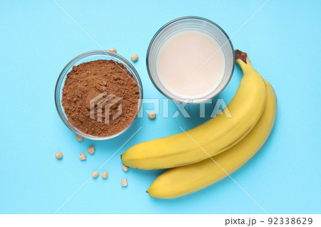 Concept of sports or fitness nutrition, top view Concept of sports or fitness nutrition, top view 92338629
