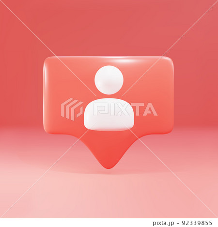 3d notification Add Friend Icon. Vector illustration. 3d notification Add Friend Icon. Vector illustration. 92339855