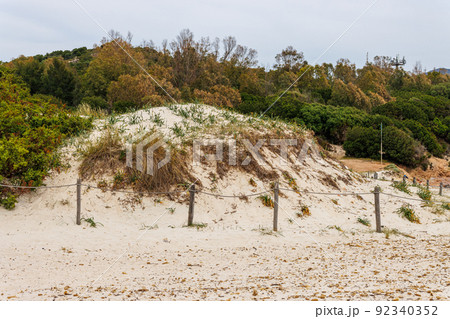 On the beach of Spiaggia di Porto Tramatzu, island of Sardinia On the beach of Spiaggia di Porto Tramatzu, island of Sardinia 92340352
