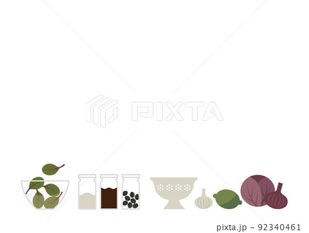 食材とスパイスのフレーム　白 92340461