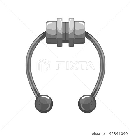 chrome piercing ring cartoon vector illustration chrome piercing ring cartoon vector illustration 92341090