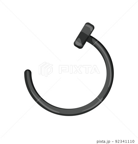 body piercing ring cartoon vector illustration 92341110