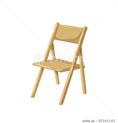 furniture folding chair cartoon vector illustration 92341142