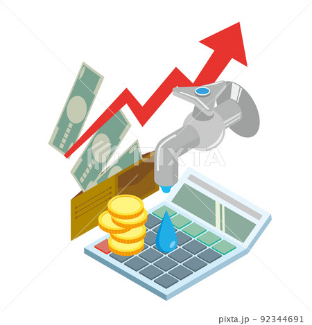 水道料金値上げのイメージ 水道料金値上げのイメージ 92344691