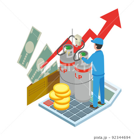 プロパンガスの値上げイメージ プロパンガスの値上げイメージ 92344694