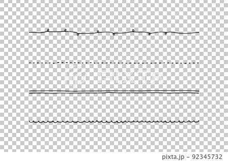 簡單的手寫裝飾線組 簡單的手寫裝飾線組 92345732