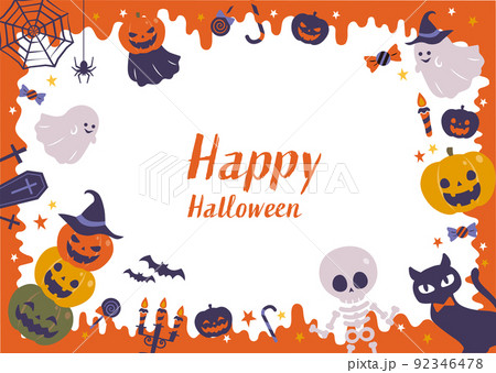 ハロウィン カボチャとお化けの背景 ハロウィン カボチャとお化けの背景 92346478