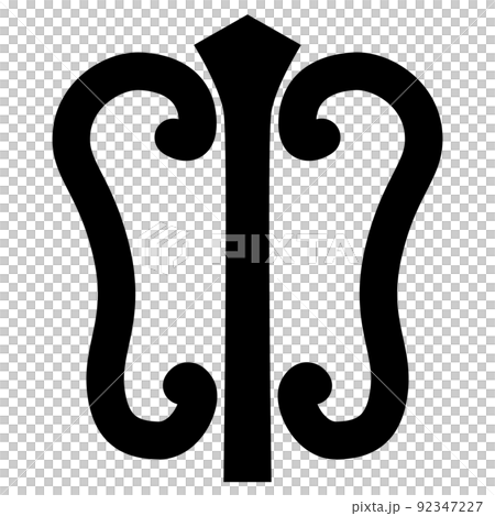 這是一個家族的徽章。它被稱為中陰 uchiwa。 這是一個家族的徽章。它被稱為中陰 uchiwa。 92347227