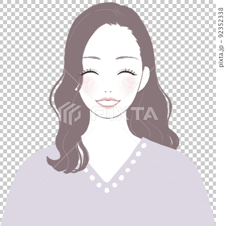 笑顔の可愛いロングヘアの女性 笑顔の可愛いロングヘアの女性 92352338