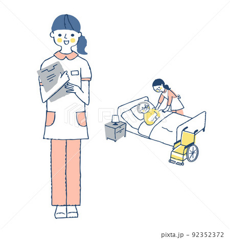 介護ヘルパーと介護シーン 92352372