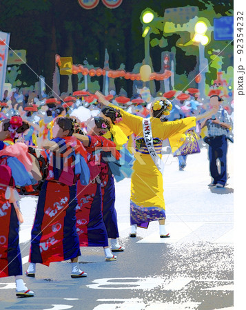 夏祭り　盛岡さんさ踊り　和太鼓 92354232