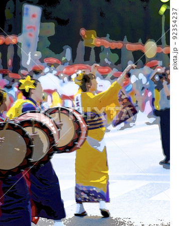 夏祭り　盛岡さんさ踊り　和太鼓 92354237