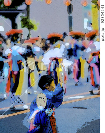 夏祭り　盛岡さんさ踊り　和太鼓 92354241
